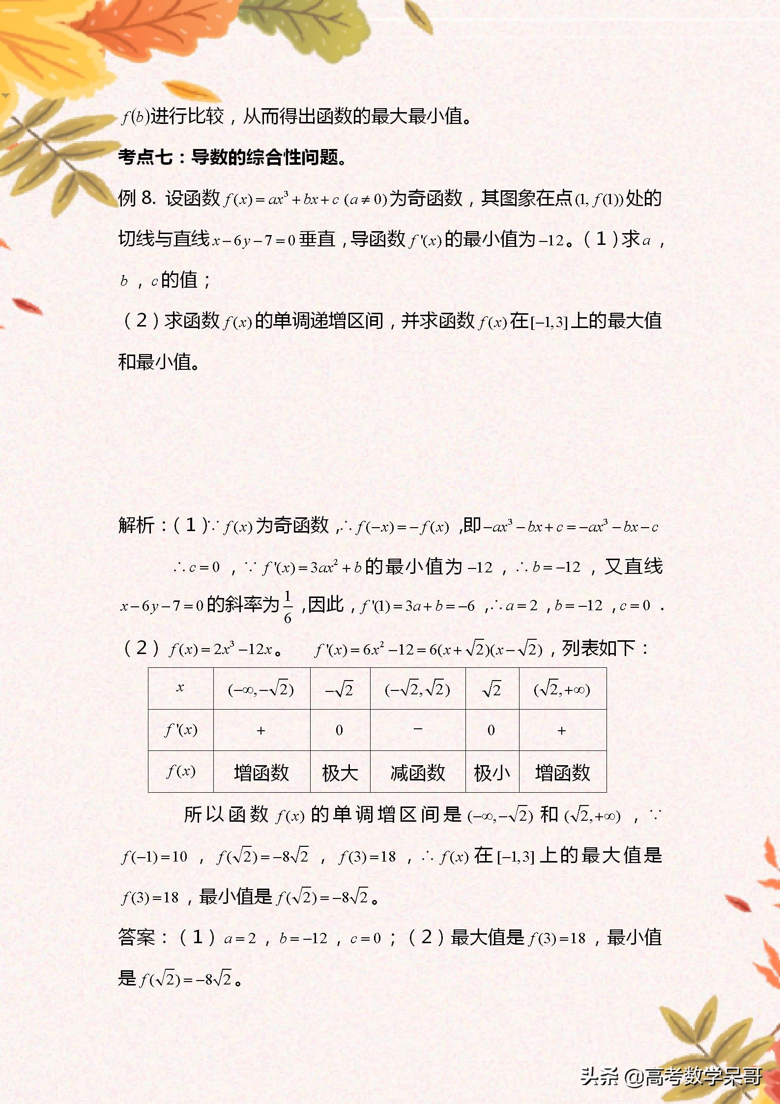 高考数学导数题型归纳总结,高考数学核心考点深度解析导数篇