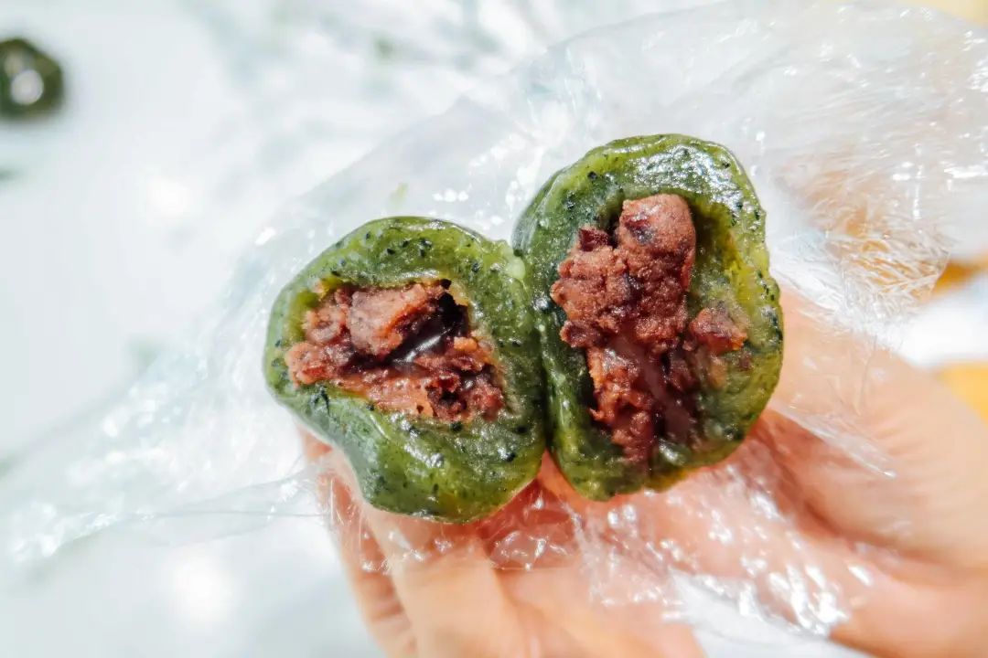 彩色青团试吃,各个牌子的青团试吃