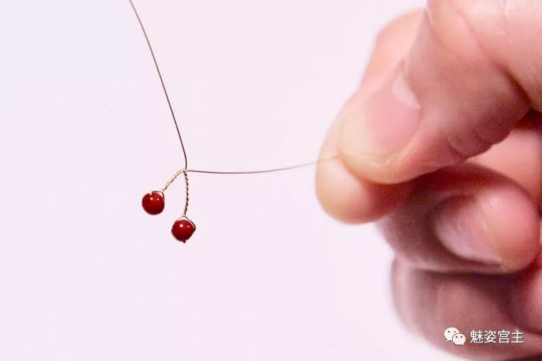 简单耳坠扭扭棒,菱形水晶珠耳饰教程