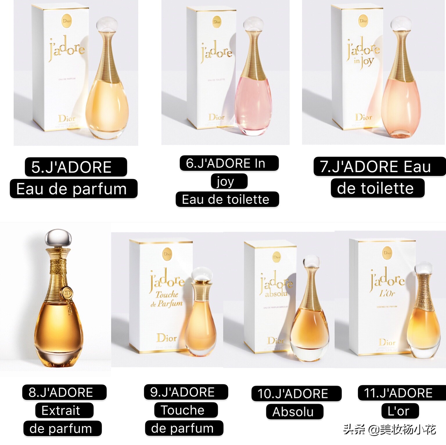 Dior香水购买指南——迪奥女士香水9大系列39款香水汇总