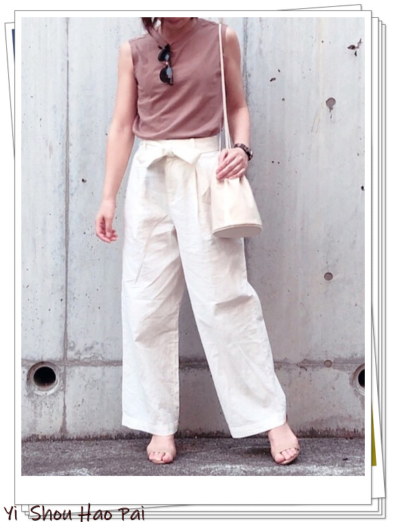 优衣库穿搭夏季女生阔腿裤,优衣库窄版阔腿纯棉女裤