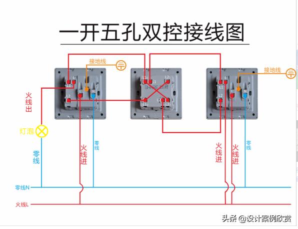 一开单控五孔与一开双控五孔区别,一开五孔双控开关单控接法图片
