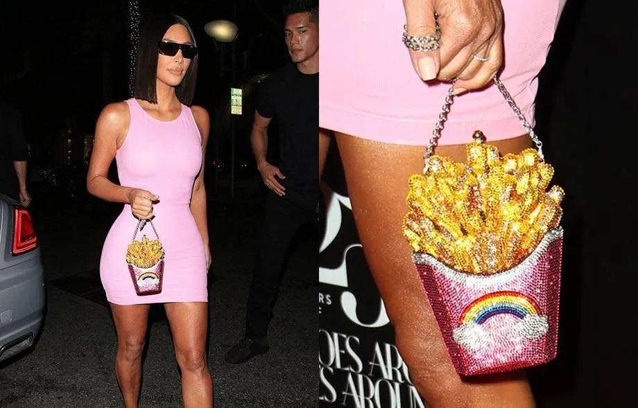 带银边的奢侈品包包,金卡戴珊奢侈品