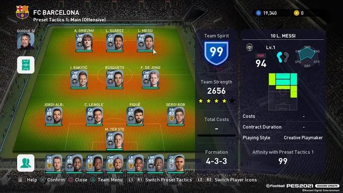 多人惨遭降金PES2021五豪门球员升降全整理及更新内容详解