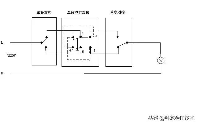 双控开关不接火线会怎样,双控三控接线方法