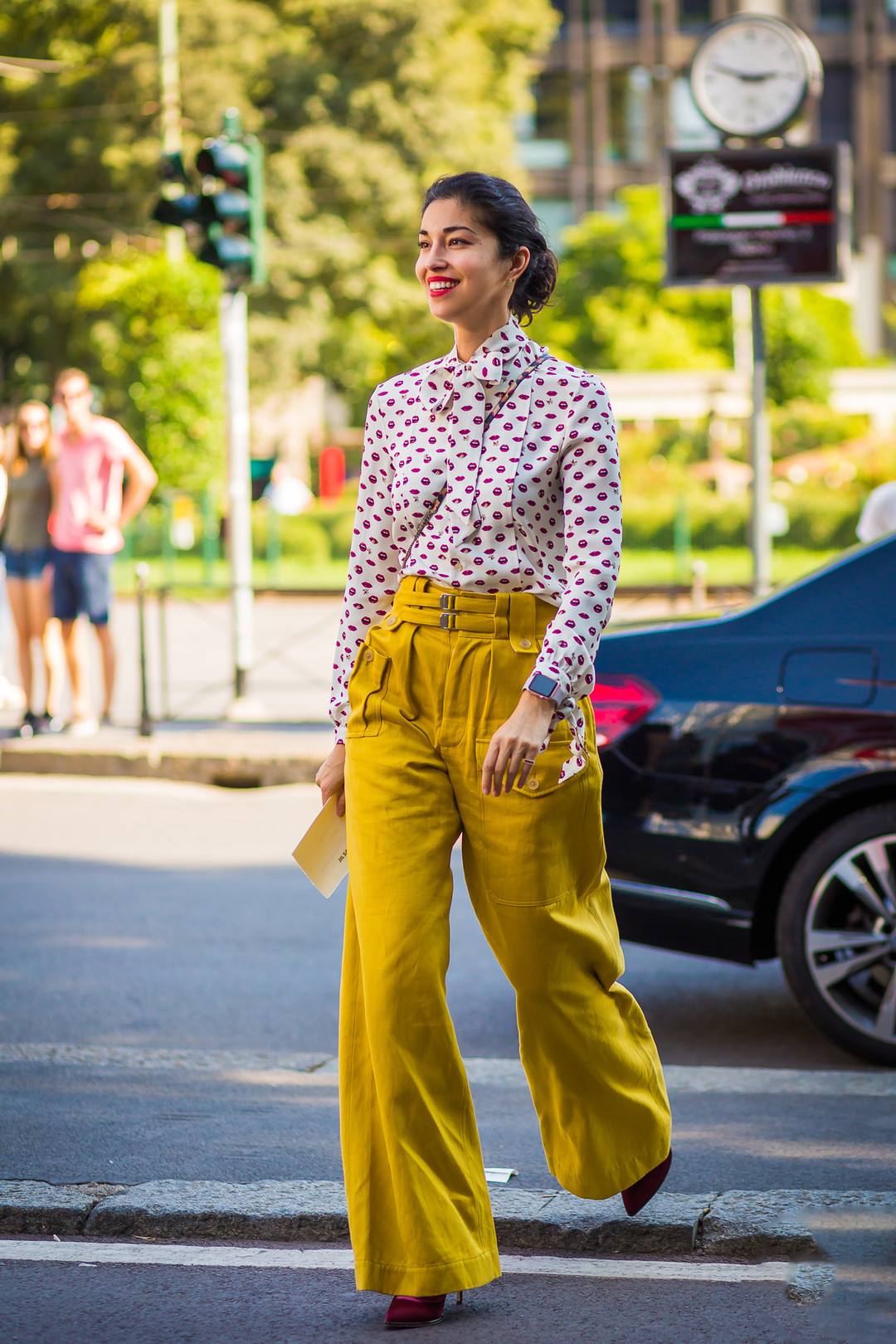 158cm矮胖女生阔腿裤,身高158体重110格子阔腿裤搭配