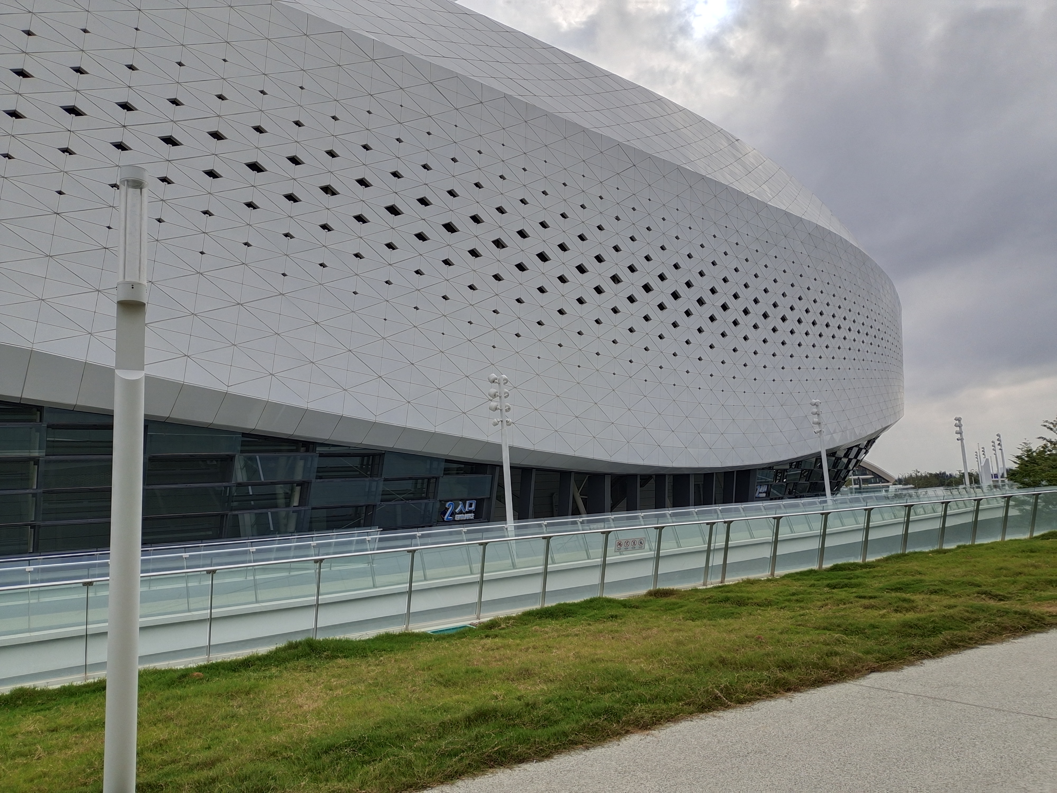 晋江市第二体育中心参观,晋江市第二体育馆全景