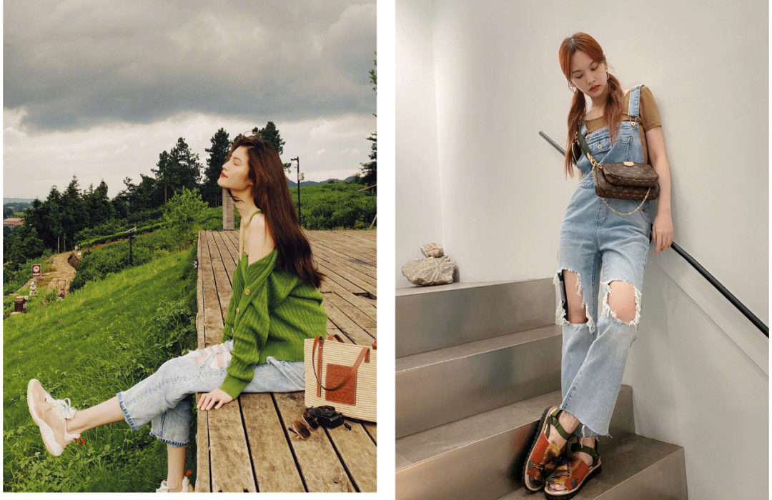 宽腿牛仔裤搭配什么鞋好看,情侣款百搭牛仔裤搭配什么鞋子