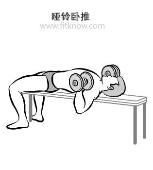 哑铃锻炼胸肌的最佳动作图解,哑铃锻炼手臂图解