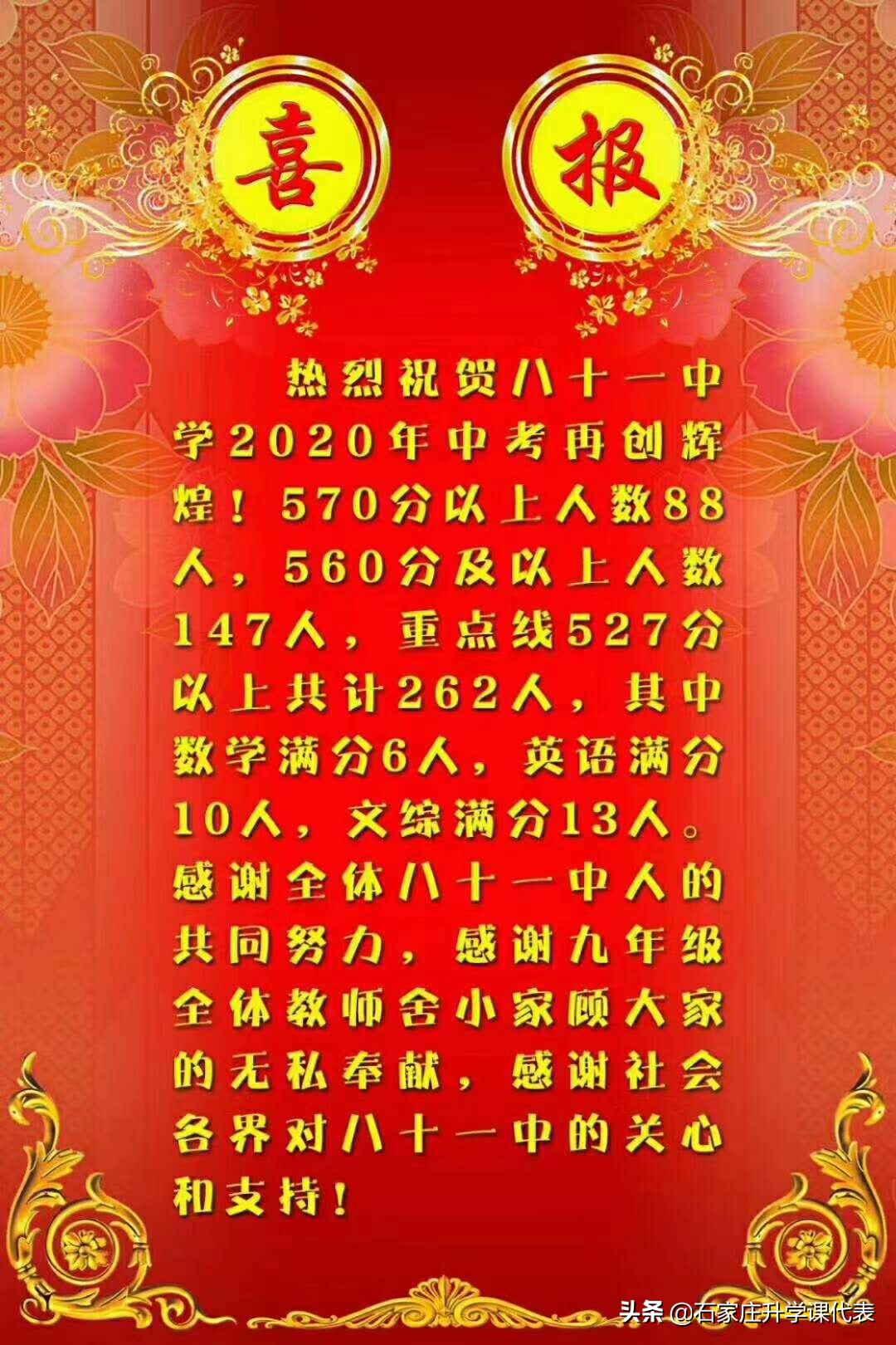 石家庄81中和43中排名对比,石家庄初中41中好还是42中好