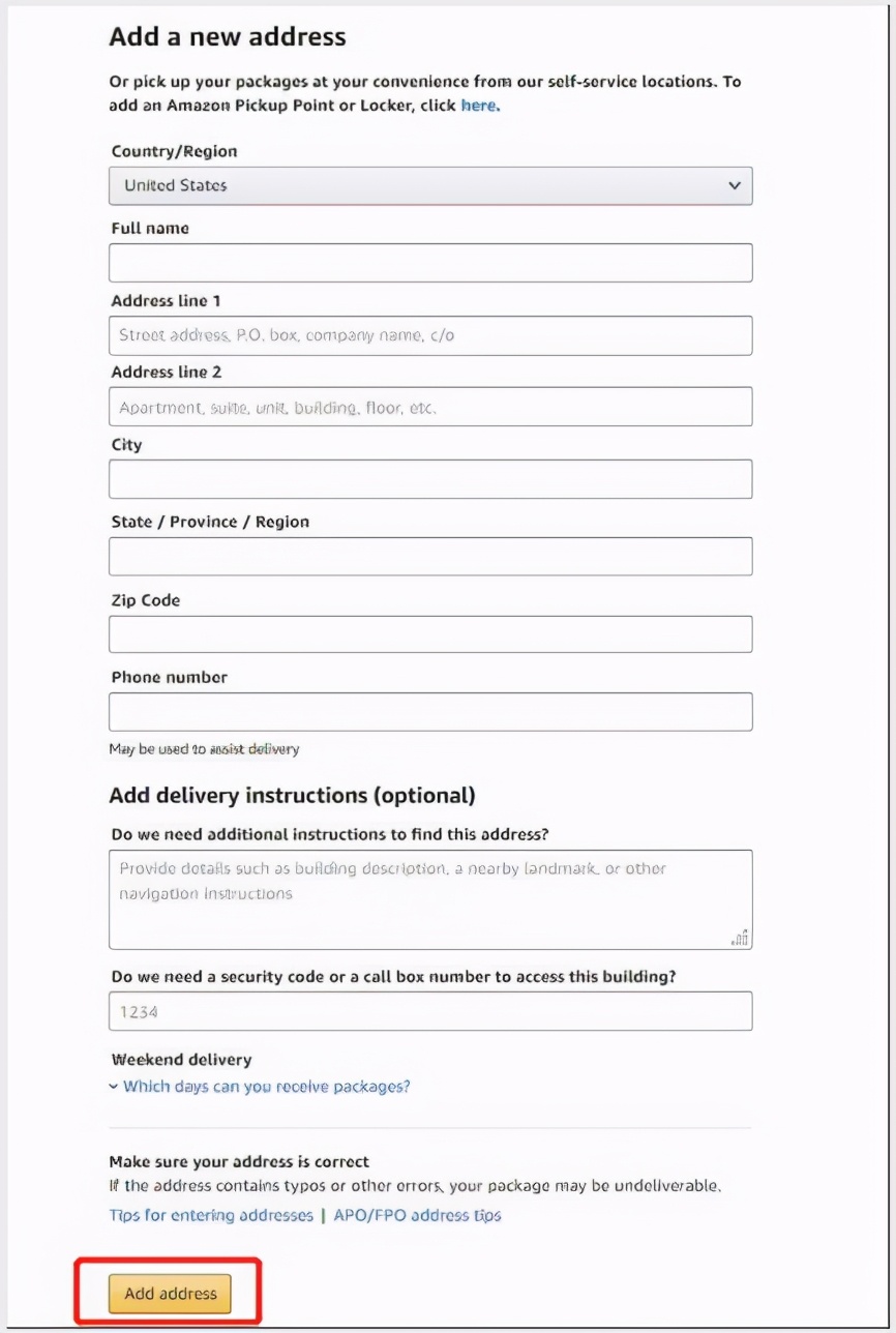 亚马逊邮编地址,亚马逊邮编怎么填