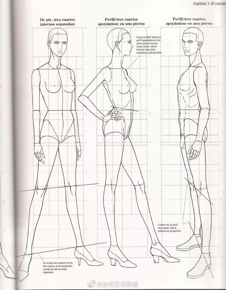 手绘服装画身体,手绘人物服装画法