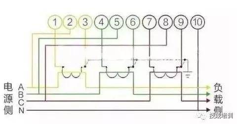 出租房电表接线图,两个电表的接线图