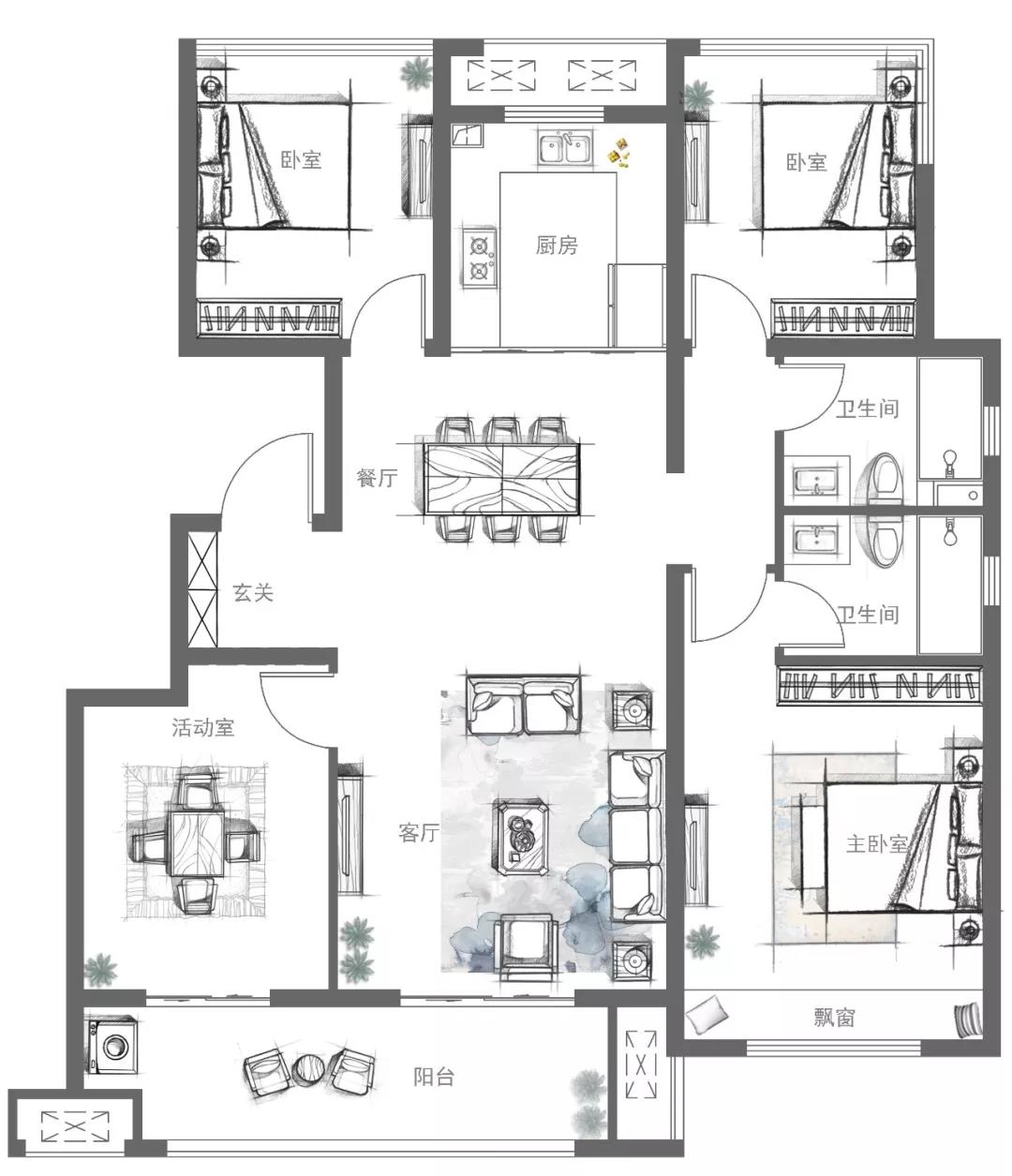 池州中梁印江南样板房,中梁印江南复式装修