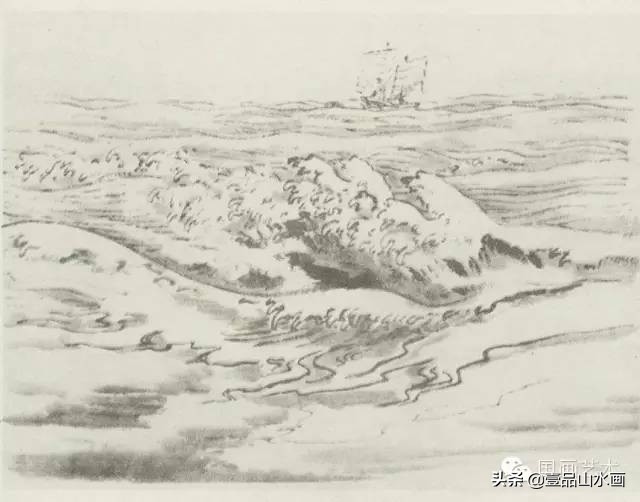 陆俨少画水视频,陆俨少画水