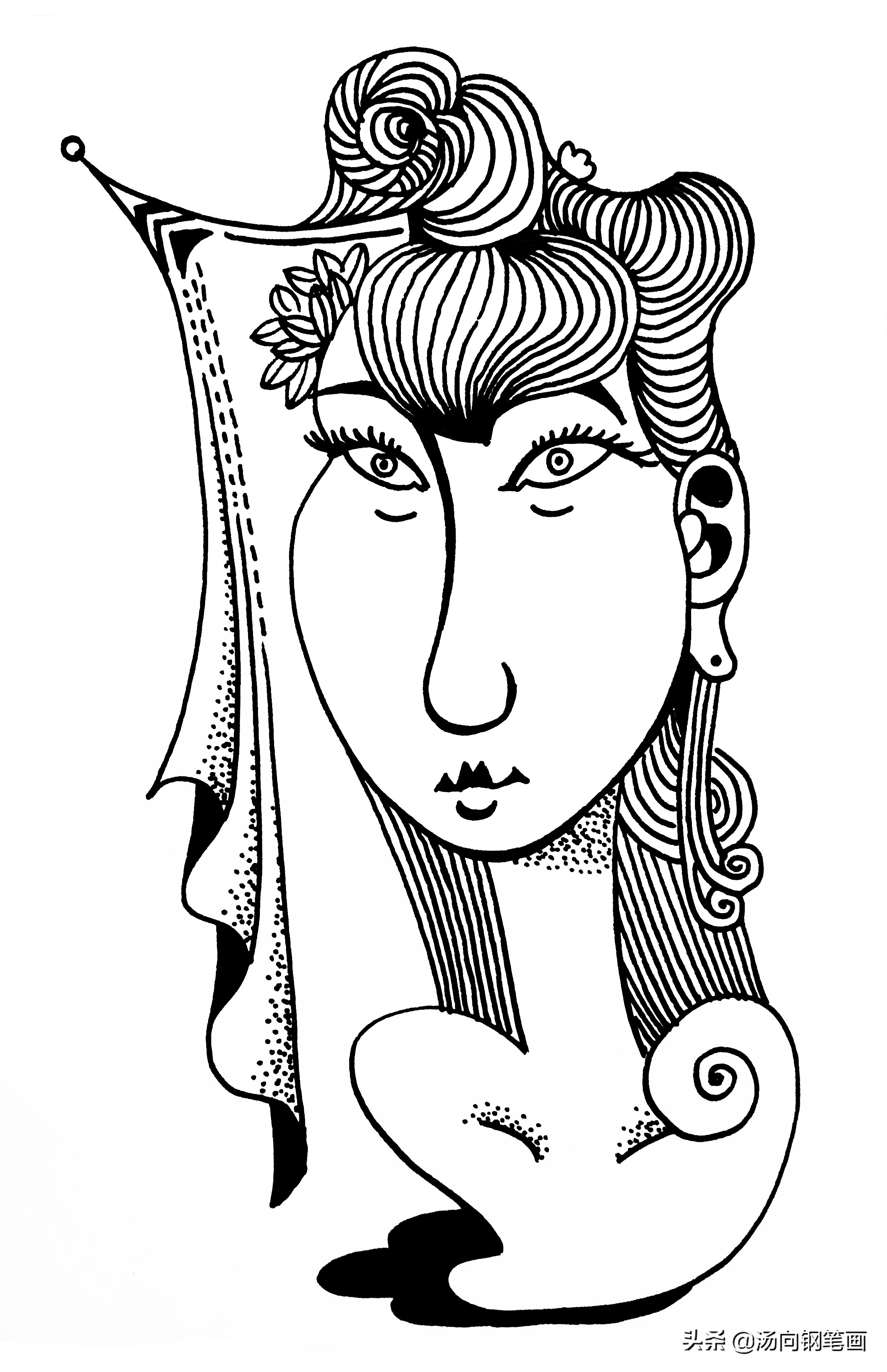 钢笔画零基础入门教程7,7-10岁儿童画画用钢笔画