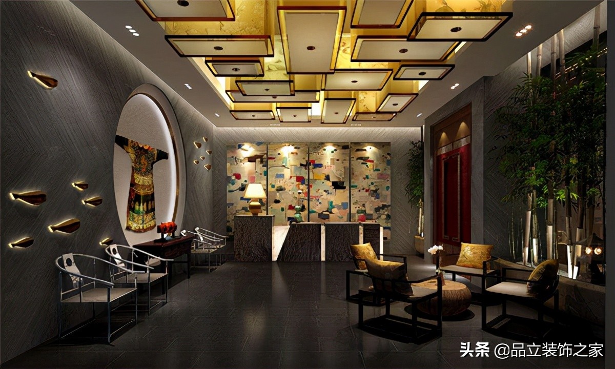 中式餐饮会所装修效果图,会所中式装修设计