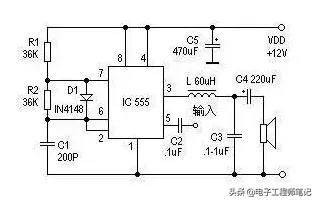 555定时器的应用设计,555定时器构成的应用电路
