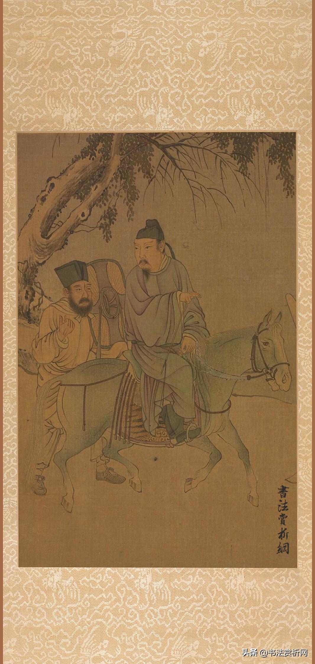 南宋李唐《七子度关图》卷内题跋单幅形式高像素放大赏析附原卷