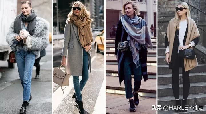 秋冬围巾超好看又时髦的系法,紫小妮秋冬围巾八种系法