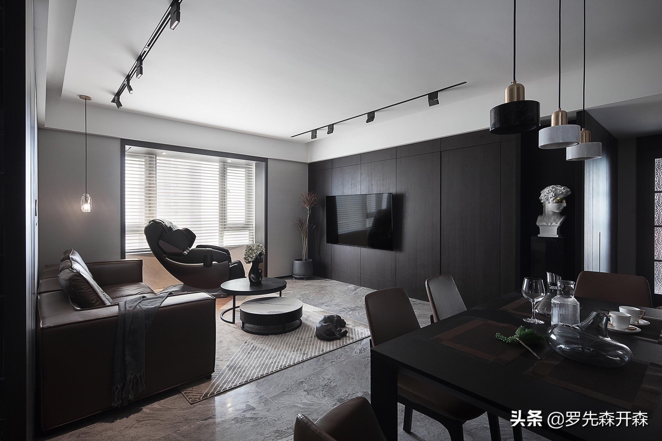 135㎡简约时尚住宅设计；初见优雅静谧，久处相素静好