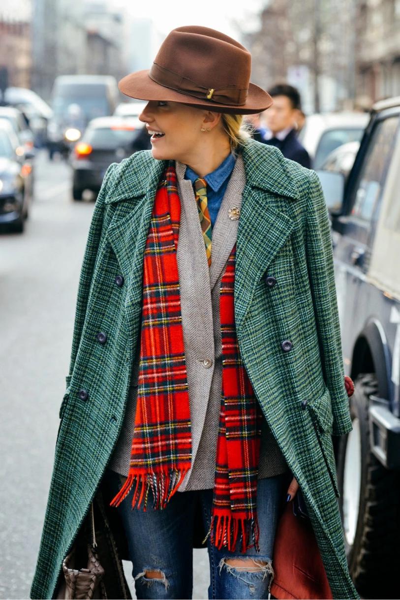 大衣围巾女冬季高级感系法,喜欢穿大衣的女孩子是什么风格