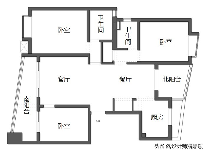 四房改三房客厅效果,大三房改四房怎么设计