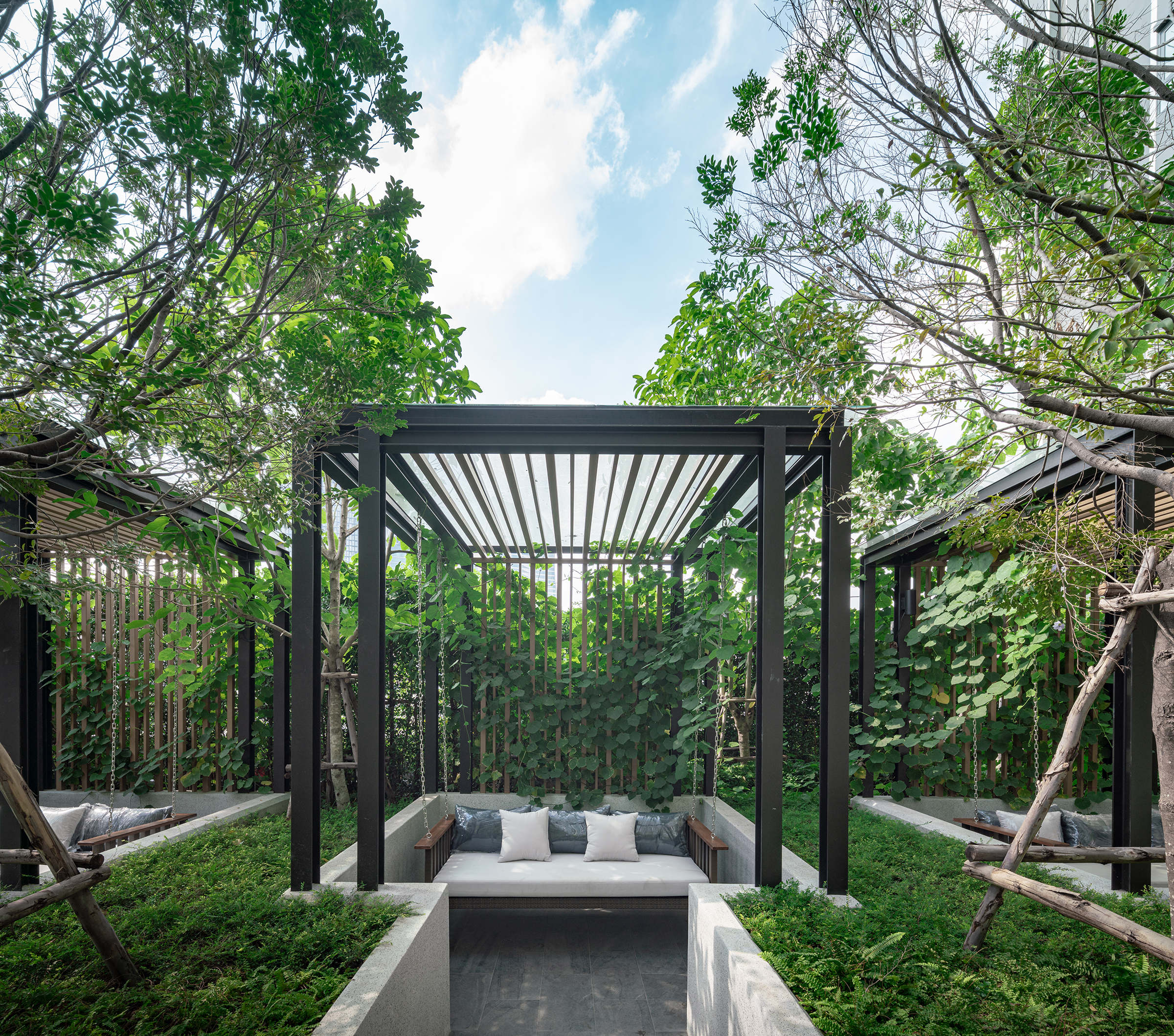 花园凉亭设计带鱼池多少钱,简单凉亭户外庭院遮风挡雨