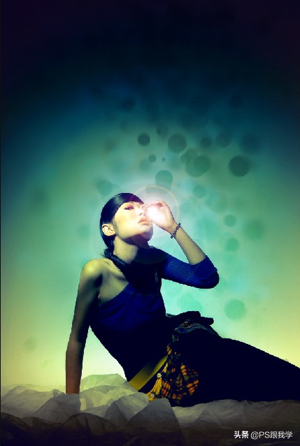 photoshop渲染光照效果,多种颜色混合ps效果背景