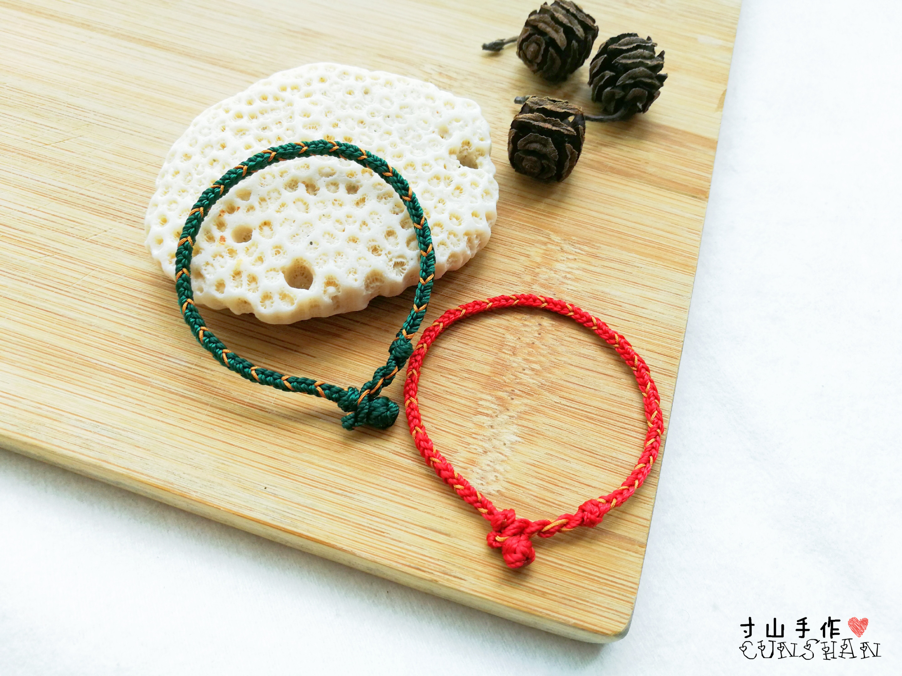 文玩手串绳教程,怎样快速编手链上的绳结视频