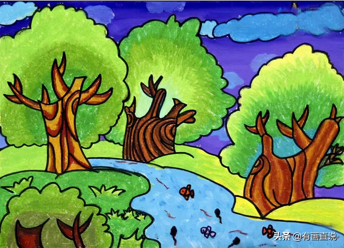 儿童创意画9-12岁,儿童创意画7-8岁创意画入门教程