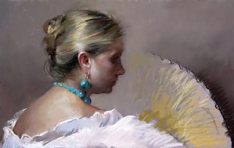 人体美学：粉彩之美，西班牙艺术家桑塔曼斯的绘画作品