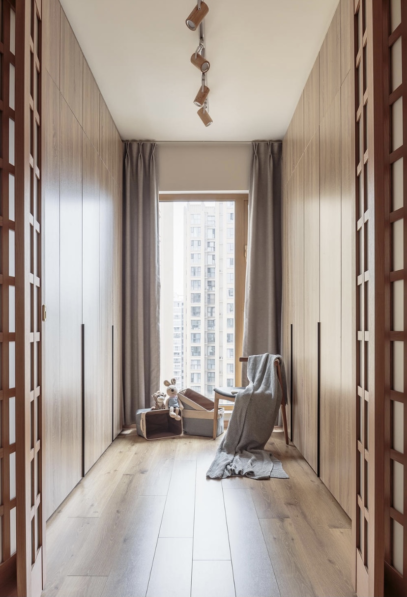 88平原木风格装修效果图,日式简约原木风院子