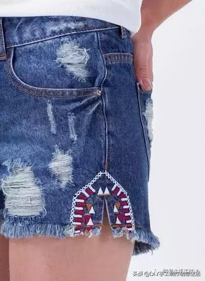 牛仔裤改造小点子,牛仔裤裤脚创意简单改造