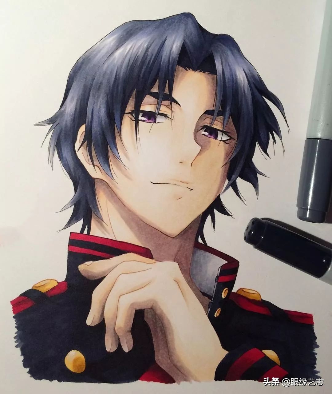 用touchmark马克笔画动漫人物,马克笔手绘动漫人物女生临摹素材