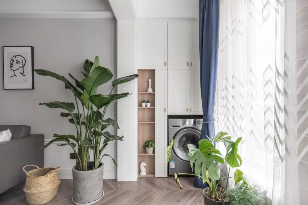 装修厨房可放洗衣机吗,洗衣机放客厅装修效果图