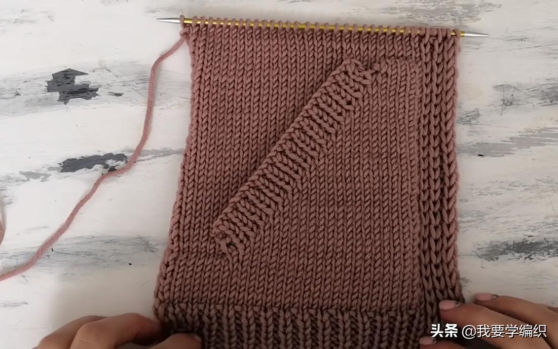 从下往上织暗口袋怎样编织,织口袋的教程
