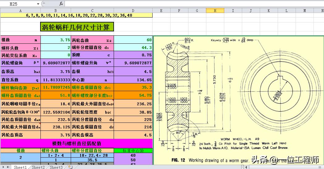 自动齿轮计算公式表,齿轮参数计算公式大全表格