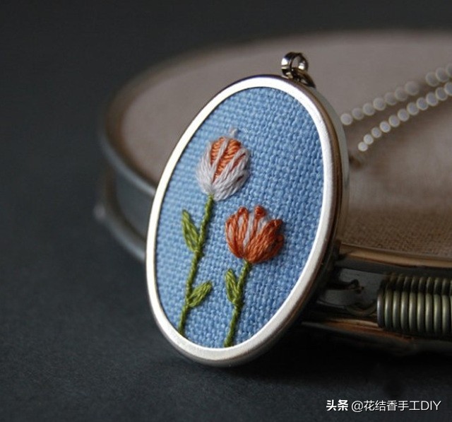简单的刺绣秒学会,简单做美丽项链