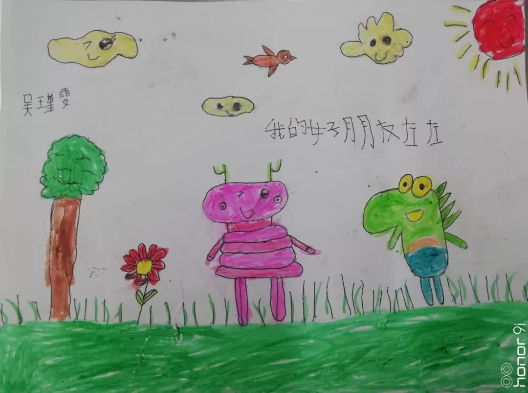 孩子们的简单绘画,6-12岁儿童绘画作品简单星球