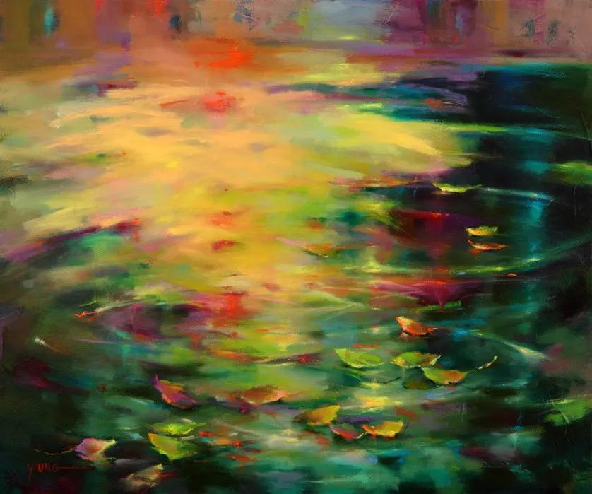 莫奈的睡莲紫色,莫奈睡莲和梵高睡莲