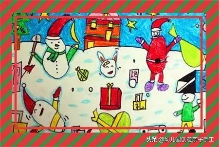 圣诞节儿童画画,圣诞节画画作品大全12岁
