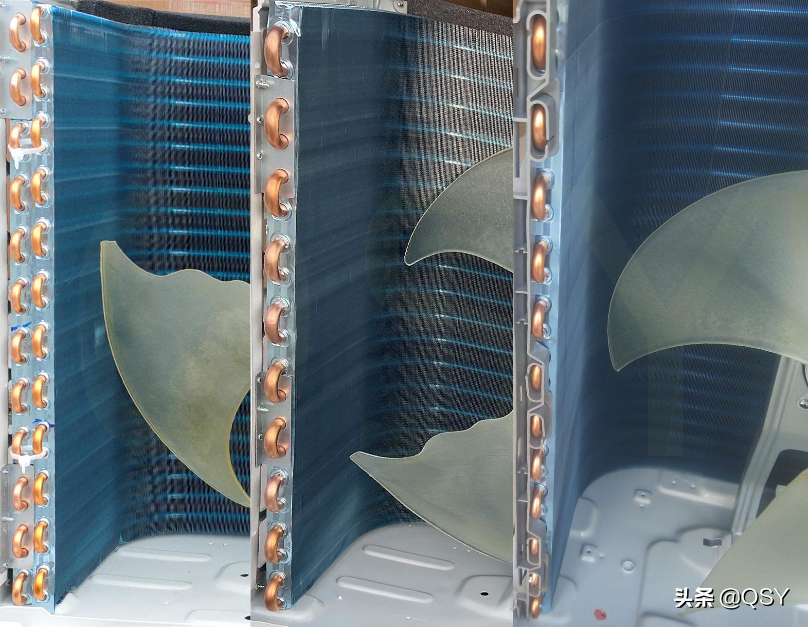 三台海尔空调先行者1.5匹对比拆机看123级不同能效区别在哪