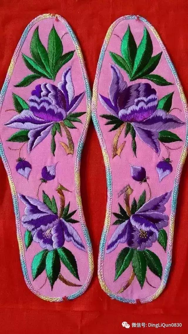 鞋垫手工刺绣最好看复杂的图案,刺绣作品展示简单