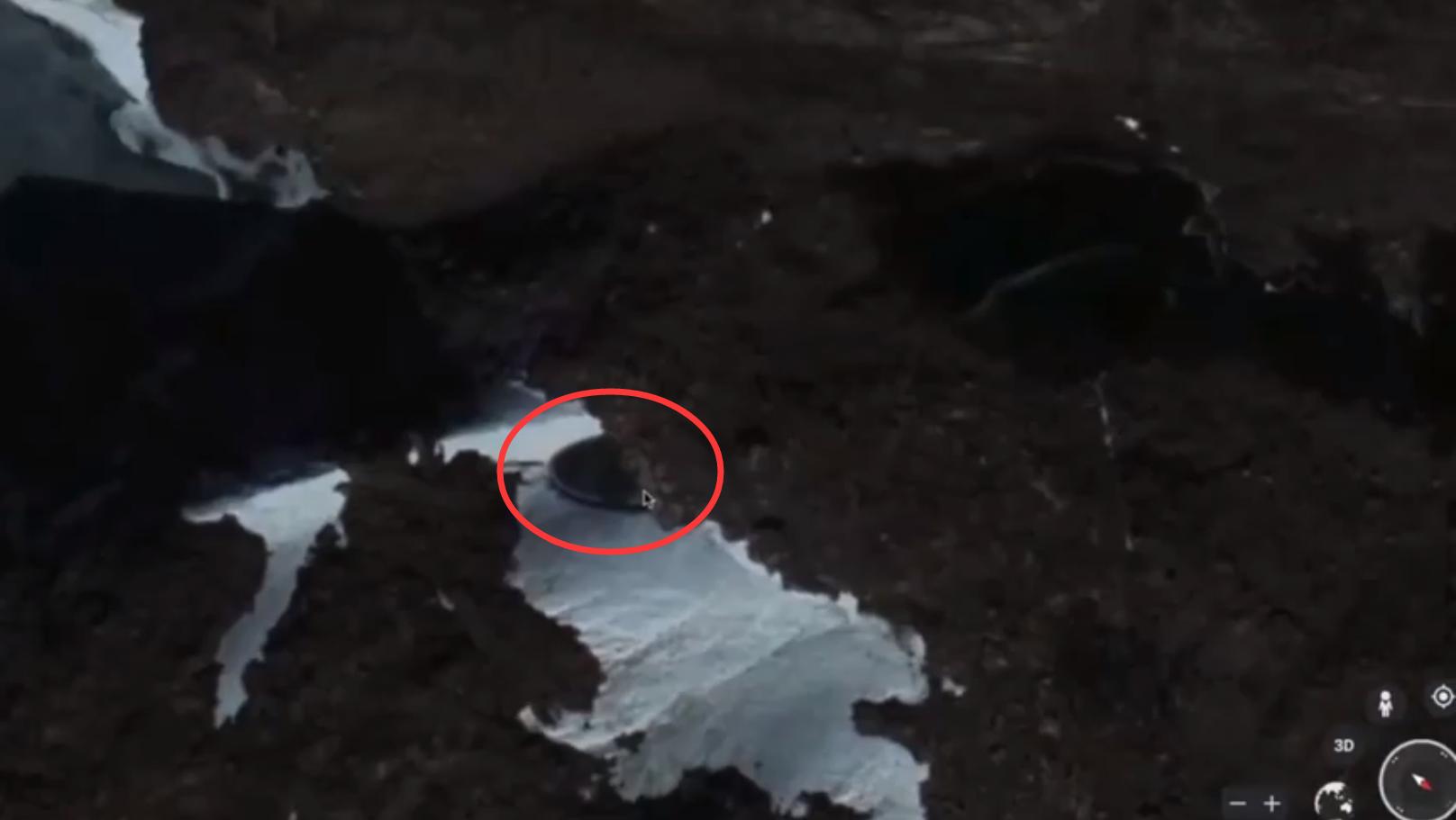 谷歌地图上的深海巨怪南极,谷歌地图上的南极异象