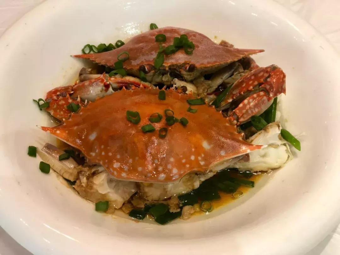 葱油梭子蟹舟山,舟山葱油海鲜