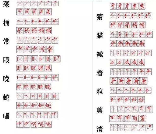 语文老师整理：560个小学常用汉字笔画笔顺表！小学阶段多练习