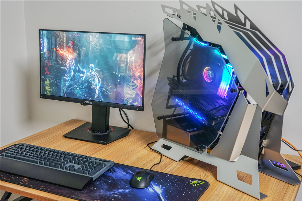 科技以灯为本，3600X+B450+BMR-24水冷+大水牛铁血战士机箱装机秀