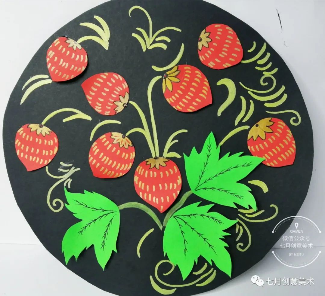 绘画教程草莓熊,创意画草莓教程