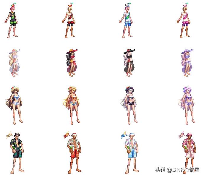 dnf韩服2024夏日套最新消息,dnf2019夏日装扮套装自选礼盒外观